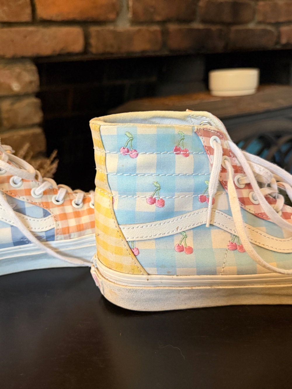 VANS High-Top Checkered Pastel Sneakers - Multicolor - Picture 3 of 6